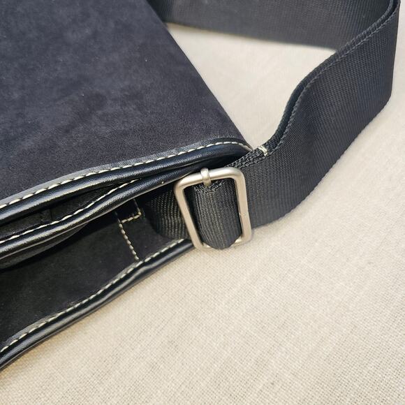 Kenneth Cole New York Messenger Laptop Briefcase Bag Black Large Adj Strap - Picture 9 of 10